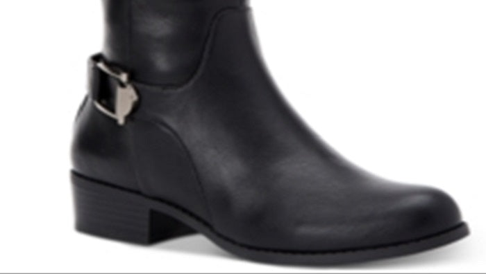Botas femininas Alfani Kallumm de cano alto, pretas, tamanho 7,5