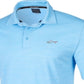 Camisa polo de golfe Attack Life By Greg Norman masculina, 5 Iron Space Dye, azul, tamanho pequeno