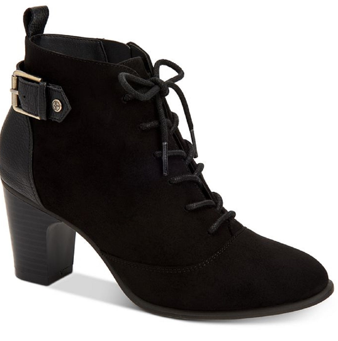 Giani Bernini Candence Suede Candence Scarpin Clássico Bico Redondo Feminino Preto Tamanho 8 M