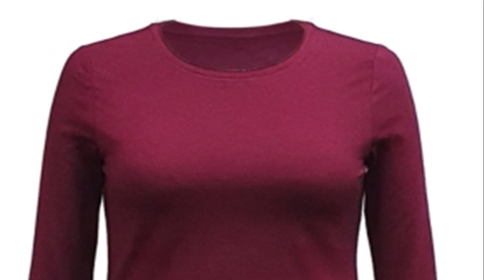 Blusa feminina manga longa estilo &amp; co roxa tamanho pequeno