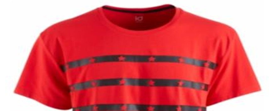 Camiseta gráfica masculina Ideology vermelha tamanho médio