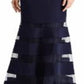 Vestido Ralph Lauren Feminino com Sobrepeliz de Tule e Manga Longa Azul Tamanho 2