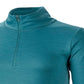 Camiseta de corrida Nike Swoosh Half Zip feminina, verde, tamanho grande