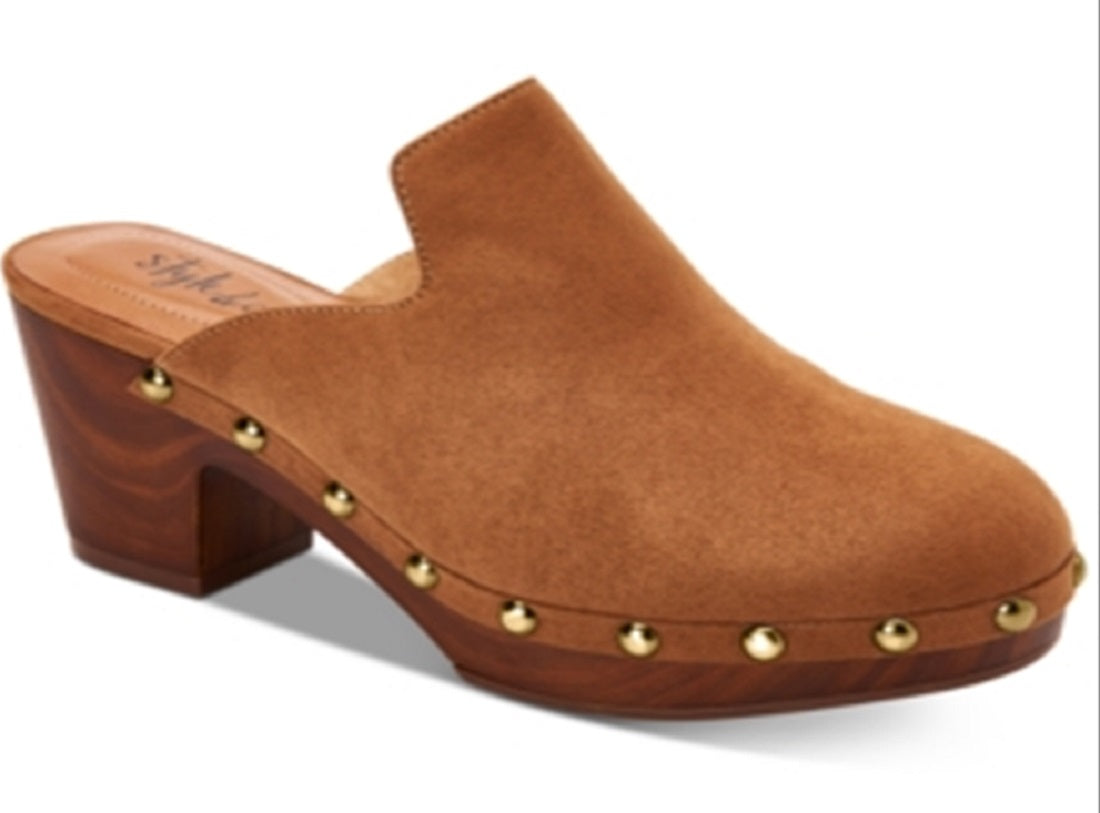 Tamancos femininos Trystan Slip-on da Style &amp; Co, marrom, tamanho 6,5 M