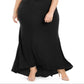 Vestido longo feminino Calvin Klein com decote drapeado e manga comprida, preto, tamanho 14W
