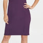 Vestido tubinho com amarração no pescoço feminino DKNY, roxo, tamanho 14