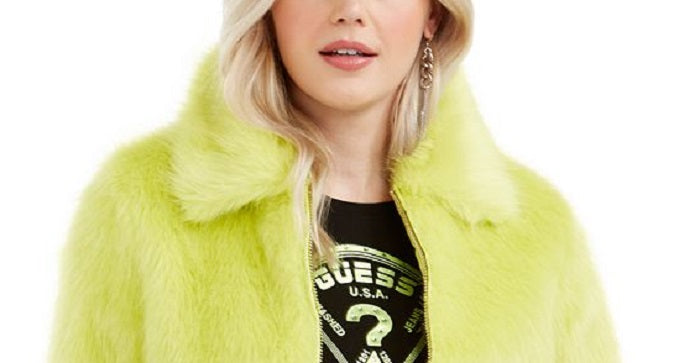 Jaqueta Guss Acid Queen Faux Fur Feminina Verde Tamanho Grande