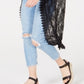 Polly &amp; Esther Junior's Lace Duster Preto Tamanho Grande
