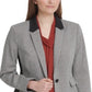 Blazer feminino DKNY de malha com um botão, cinza, tamanho 12