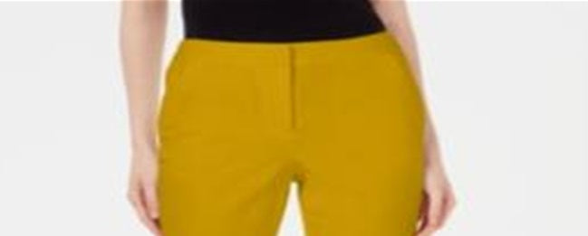 Calça Capri Feminina Alfani Amarela Tamanho 2 Petite