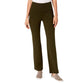 Calça feminina estilo &amp; co, cintura média, controle de barriga, corte bootcut, verde, tamanho grande