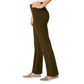 Calça feminina estilo &amp; co, cintura média, controle de barriga, corte bootcut, verde, tamanho grande