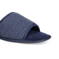 Pantufas masculinas Gold Toe Memory Foam com bico aberto e conforto, tamanho médio, azul