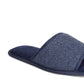 Pantufas masculinas Gold Toe Memory Foam com bico aberto e conforto, tamanho médio, azul