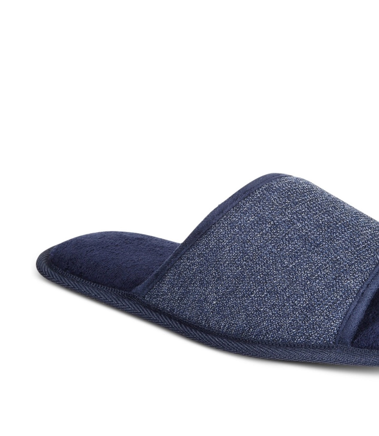 Pantufas masculinas Gold Toe Memory Foam com bico aberto e conforto, tamanho médio, azul