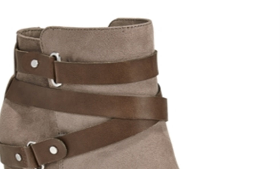 Material Girl Botas de cano curto femininas Melany de camurça sintética marrom tamanho 11 M