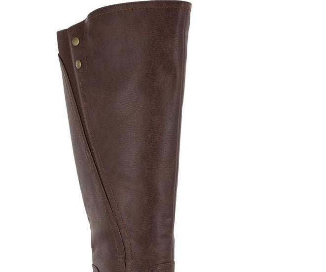 Bota feminina Easy Street com salto alto e salto bloco, marrom, tamanho 11 W