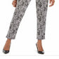 Calça feminina estampada JM Collection preta tamanho médio