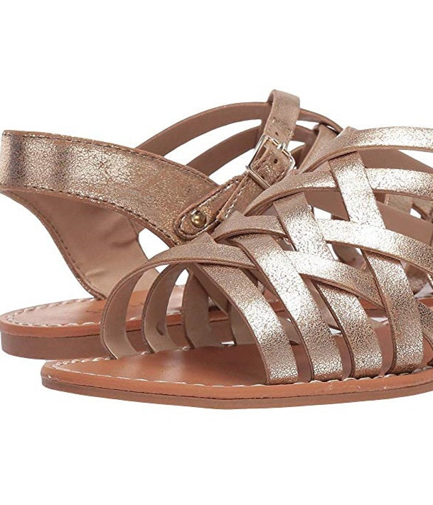 Sandálias rasteiras femininas Indigo Rd., douradas, tamanho 9,5 m