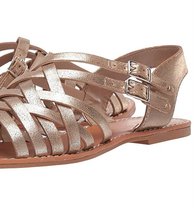 Sandálias rasteiras femininas Indigo Rd., douradas, tamanho 9,5 m