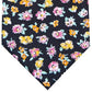 Gravata social masculina Bar III Newbury Floral com estampa floral, preta, tamanho regular