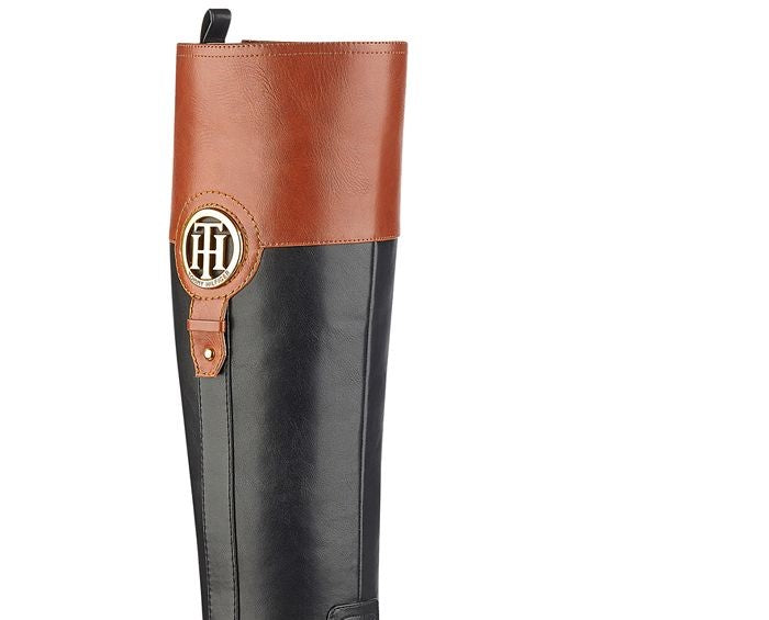 Tommy Hilfiger Ilia2 Botas de cano alto com bico amendoado femininas, marrom, tamanho 11 M