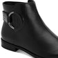Botas femininas Alfani Avvia com bico fechado e cano curto, cor vinho, tamanho 7 M