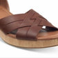 Sandálias femininas Indigo Rd. Darsel Wood com plataforma marrom, tamanho 11 M