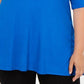 Camiseta feminina Alfani Plus com decote em V e alças largas, azul, tamanho 1X