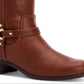 Botas de montaria femininas Charter Club Helenn de couro sintético, tamanho 9 M, marrom