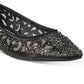 Sapatos baixos femininos Charter Club Tonina bico fino pretos tamanho 6 M