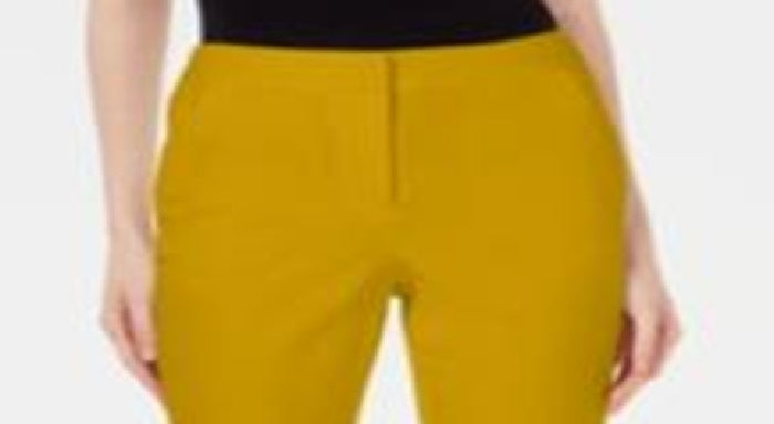 Calça Capri Feminina Alfani Amarela Tamanho 16 Petite