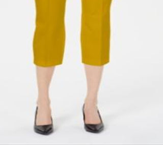 Calça Capri Feminina Alfani Amarela Tamanho 16 Petite