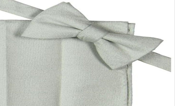 Gravata borboleta metálica masculina Alfani, 2 peças, prateada, tamanho regular