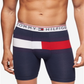 Cueca Boxer Tommy Hilfiger Masculina Moderna de Algodão Azul Tamanho Grande