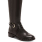 Botas de montaria femininas INC International Concepts Fadora de couro com tachas, marrom, tamanho 8 M