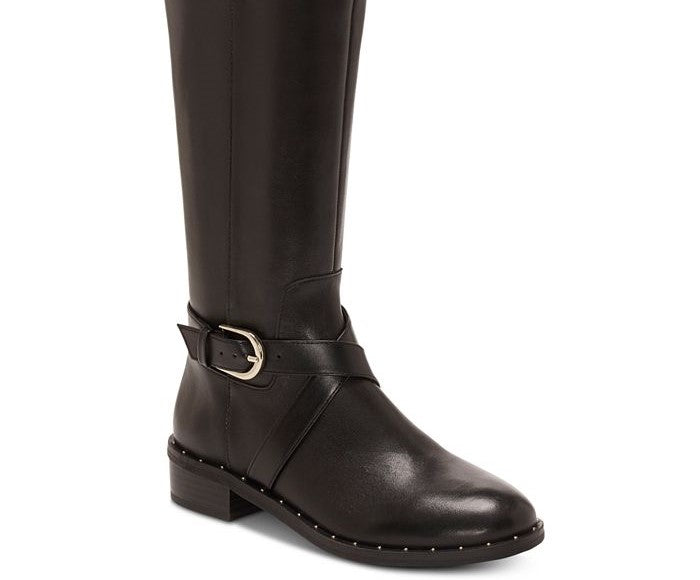 Botas de montaria femininas INC International Concepts Fadora de couro com tachas, marrom, tamanho 8 M
