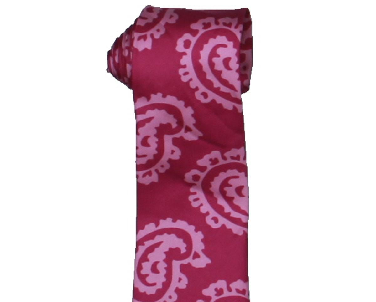 Gravata profissional de seda masculina Sean John, rosa, tamanho regular