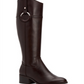 Botas de montaria femininas Alfani Bexleyy de couro até o joelho, marrom, tamanho 7,5 M