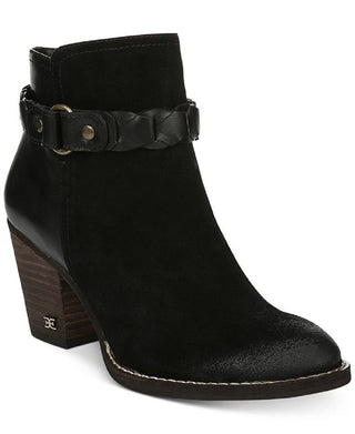 Botas femininas Sam Edelman Minetta pretas, tamanho 9,5M