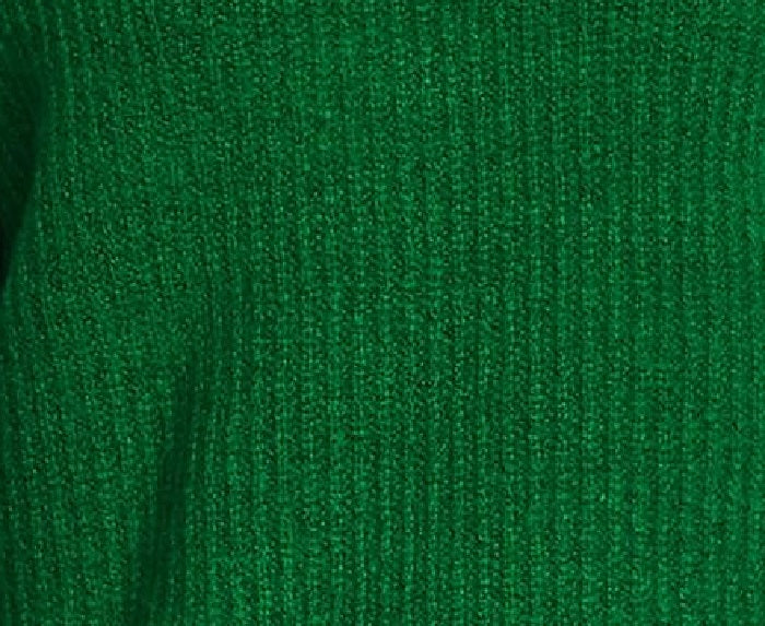 Suéter feminino Vince Camuto com decote em V canelado, verde, tamanho médio