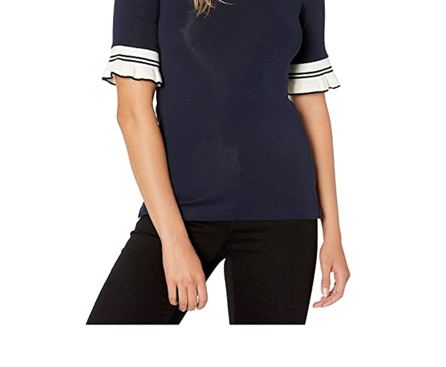 Blusa Ralph Lauren Feminina Manga Curta Gola Joia Azul Tamanho X-G