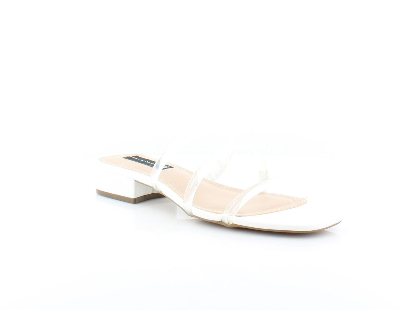 Sandálias femininas Steven by Steve Madden Hades Slip-on Slide, brancas, tamanho 8 M