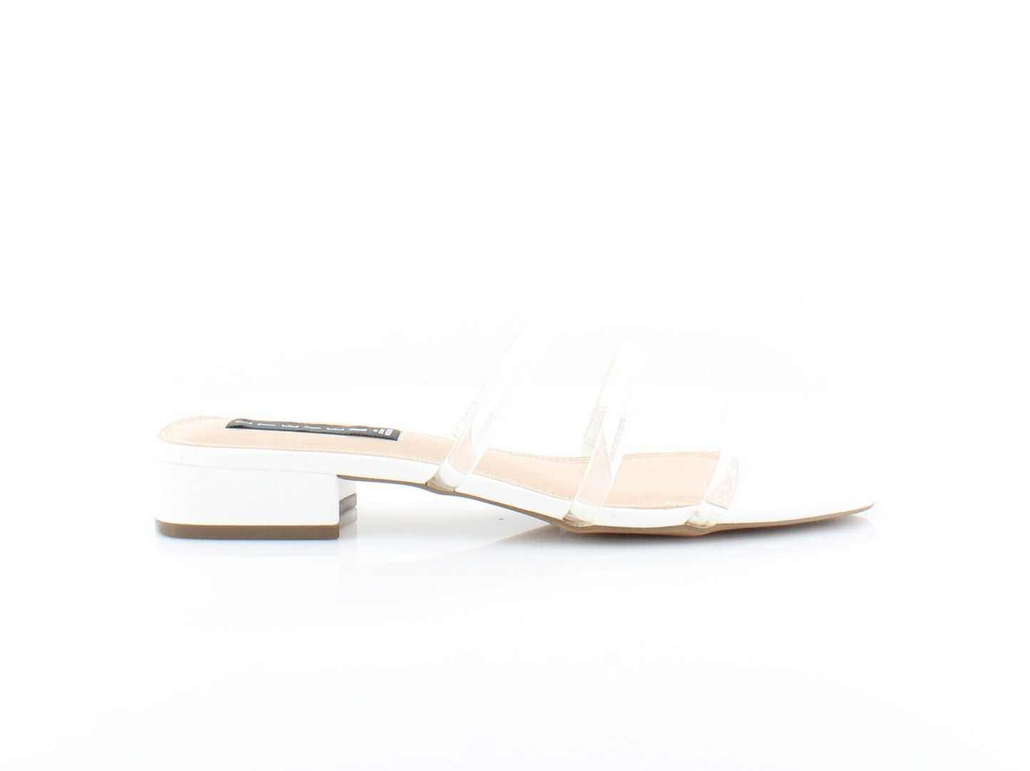 Sandálias femininas Steven by Steve Madden Hades Slip-on Slide, brancas, tamanho 8 M