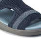 Sandálias Baretraps Phoenix Rebound Fabric femininas, bico aberto, casual, tira no tornozelo, azul, tamanho 9M