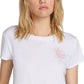 Camisetas femininas Volcom com logotipo Easy Babe Rad Tee, branca, tamanho G