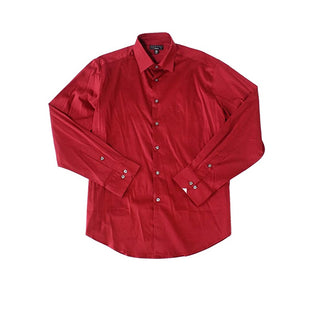 Camisa social masculina Alfani Slim Fit para escritório, tamanho grande, vermelha