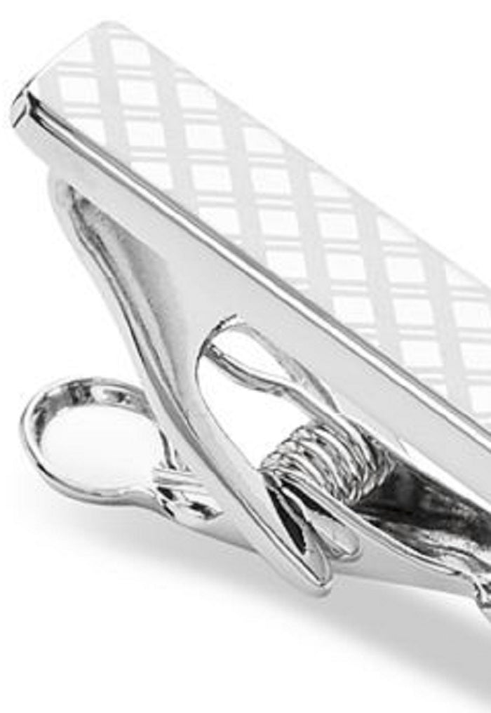 Ryan Seacrest Distinction Randy Tie Bar Masculino Cinza Tamanho Regular