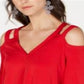 Blusa feminina de manga comprida INC International Concepts, vermelha, tamanho grande