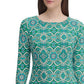 Vestido Tommy Hilfiger Feminino Manga 3/4 Gola Joia Comprimento Joelho Verde Tamanho 6